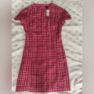 Ann Taylor Pink Tweed Mini Dress
